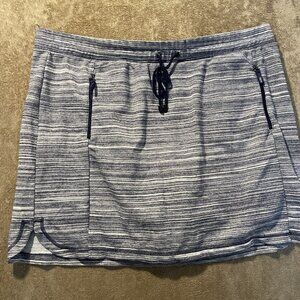 Jones New York Skort Womens Size XXL 2X Striped Blue White Pockets Stretch Short